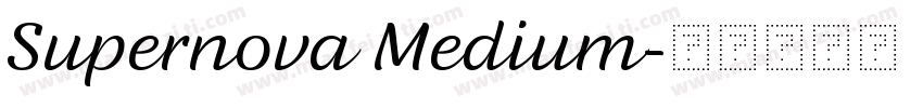 Supernova Medium字体转换
